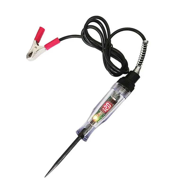 Probador de circuito de tensión para camiones y coches, herramientas automotrices de 6V 24V, sonda de diagnóstico de coche, bolígrafo de prueba, bombilla, bolígrafo de medición eléctrica