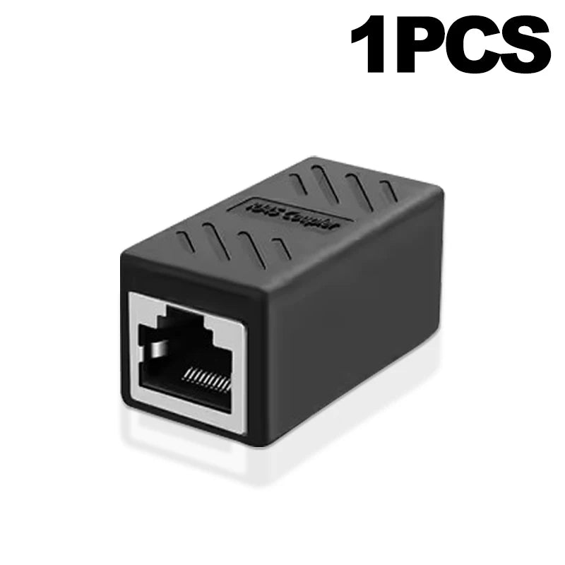 RJ45 Cat7 Cat6 Coupler, Ethernet Adapter, Gigabit Interface, Network Extension Converter, Female to Female Connector, Extension Cable
