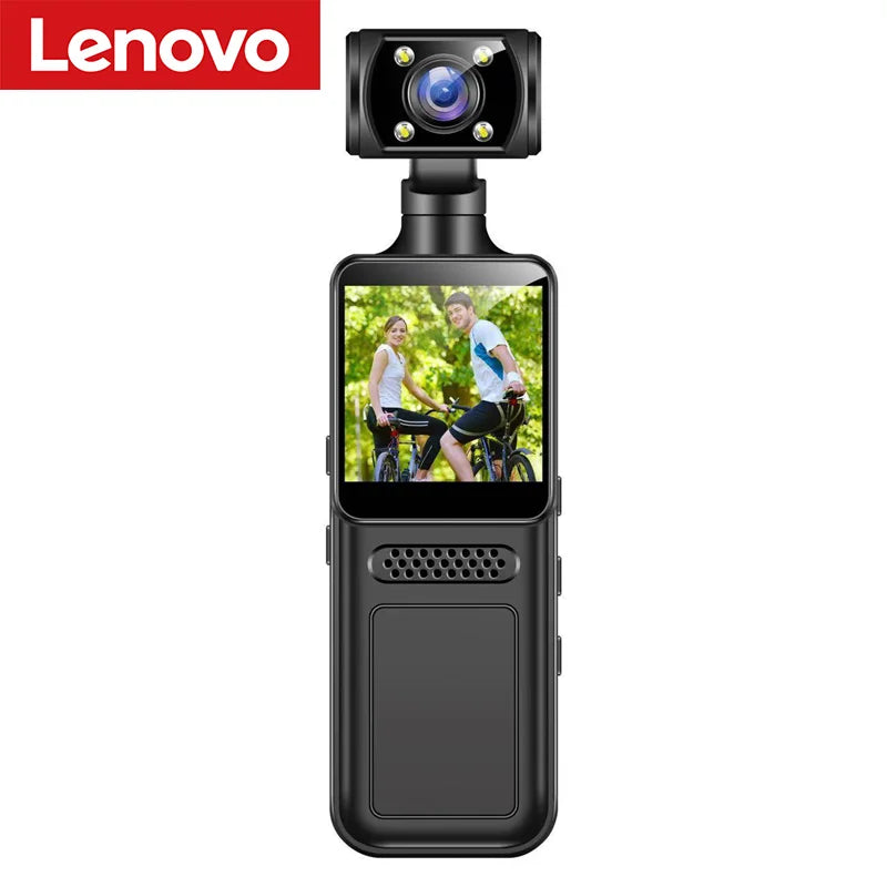 Cámara de bolsillo Lenovo 8K HD 2026New de 180° Mini cámara portátil giratoria, cámara de visión nocturna portátil, cámara deportiva para exteriores