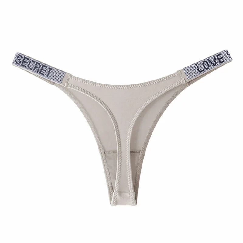 Culotte Taille Basse Strass & Diamants — String Sport Femme S-XL