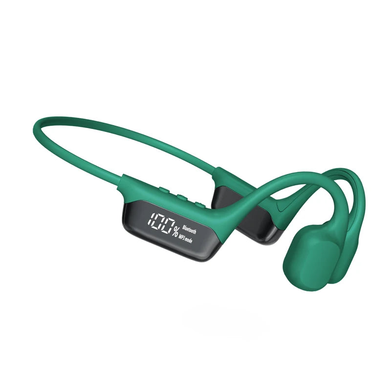 Casque à conduction osseuse Casque sans fil Bluetooth 5.4 Niveau d'étanchéité IPX8, adapté à la natation, aux sports et au cyclisme Casque indolore Prise en charge d'un lecteur MP3 avec une mémoire de 32G
