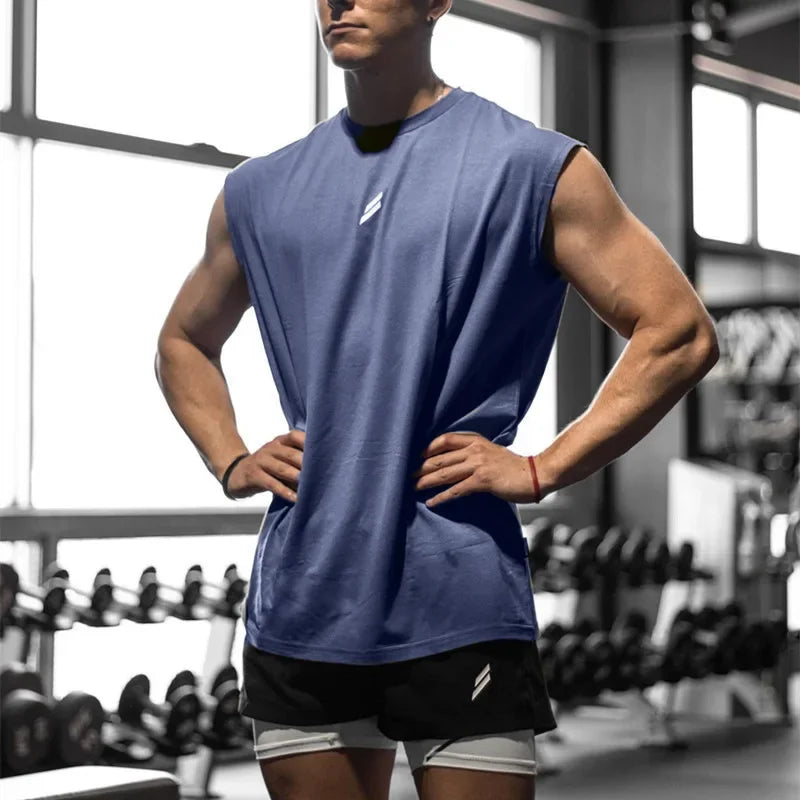 T-Shirt Sans Manches Homme Fitness — Séchage Rapide Maille Respirante Gym