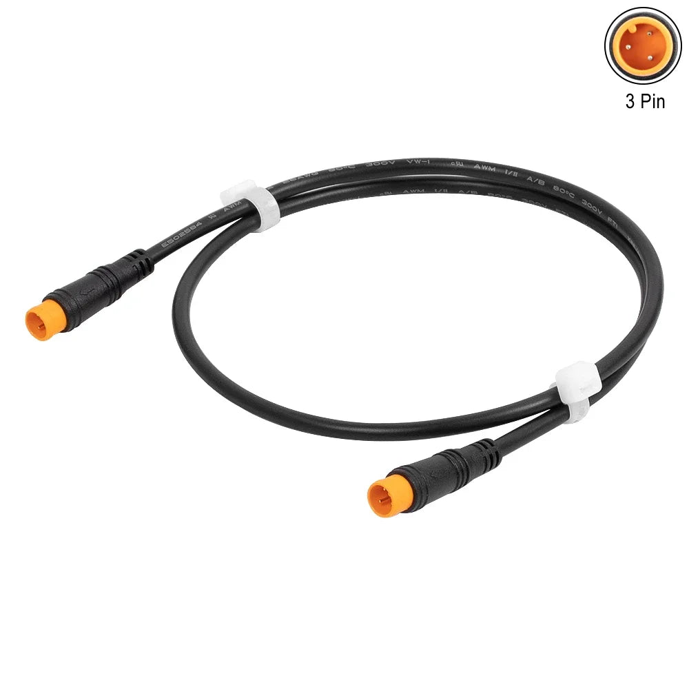 Cable sensor de extensión macho hembra para BAFANG, motor de bicicleta eléctrica, acelerador de pulgar, cable conector de conversión de 3 pines