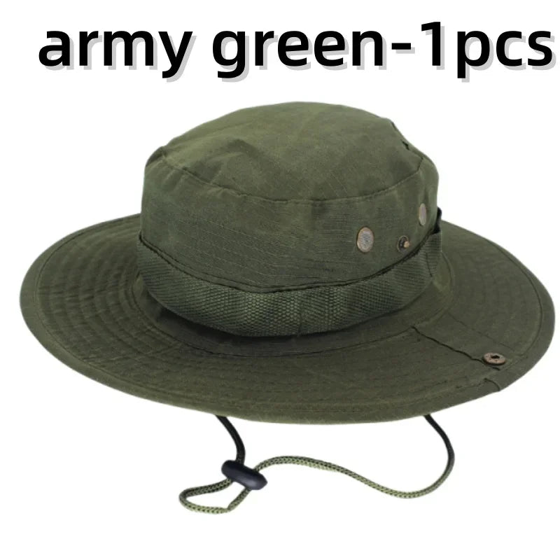 Chapeau de soleil pour hommes et femmes, casquette de Camouflage, pour Sports de plein air, seau, pêche, randonnée, chasse, 60CM