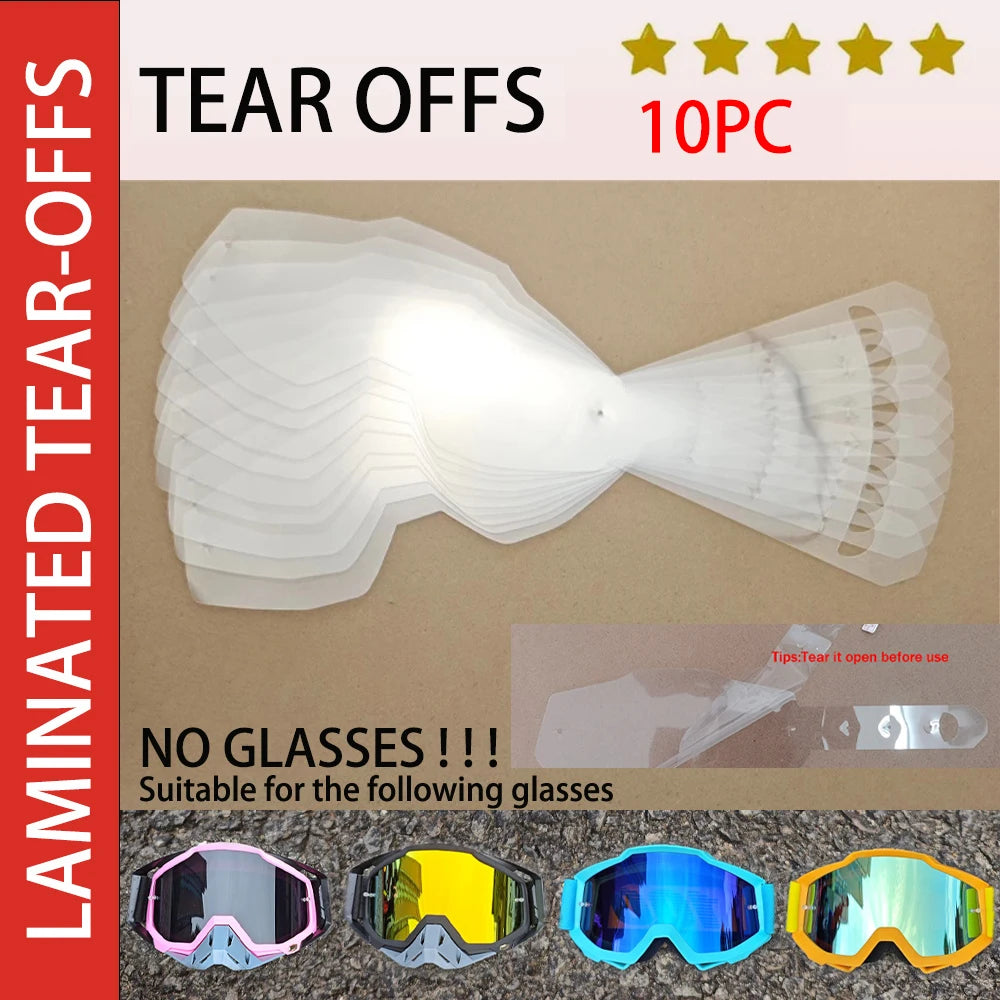 100 gafas de moto, lentes de carreras antipolvo a prueba de viento para hombres y mujeres, motocross, ciclismo, esquí al aire libre, gafas de bicicleta de cross