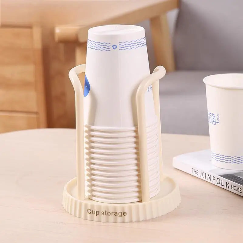 Porte-gobelet en papier jetable domestique, support de rangement de gobelets en papier de bureau, adapté au salon, à la salle à manger et autres gobelets