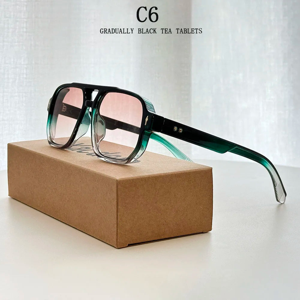 Lunettes de soleil carrées pour hommes vintage rétro — femmes, mode, livraison directe