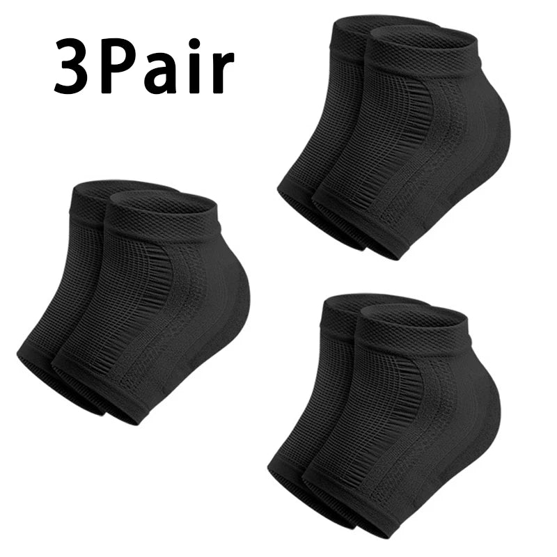 Protector de talón de malla de silicona de gel, calcetines de talón, fundas para los pies, hidratantes, antidesgaste, antigrietas, calcetines cortos, almohadillas de cubierta de talón.