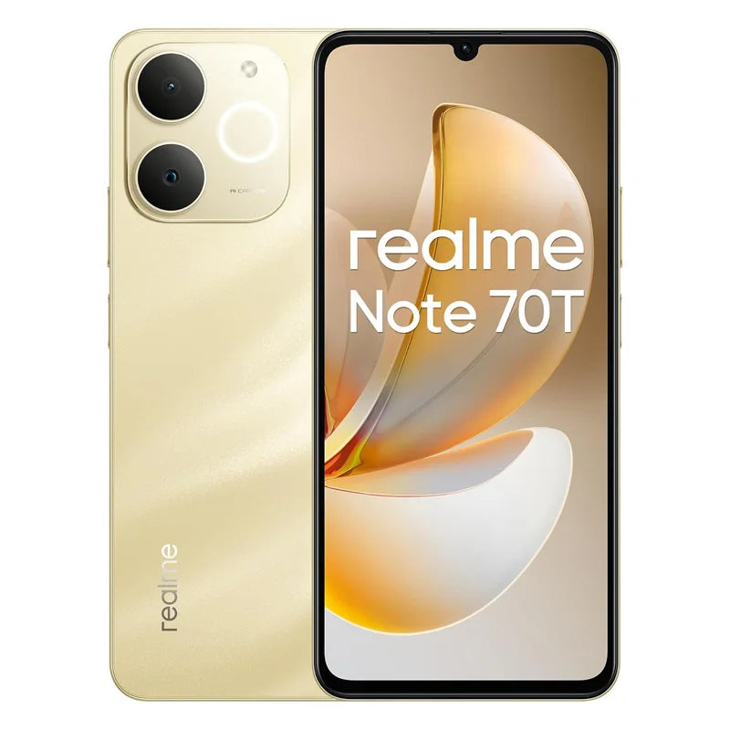 Realme Note 70T AI Smartphone Version mondiale 6.75 pouces 90Hz écran 6000mAh batterie 13MP Al caméra octa-core Chipset IP54