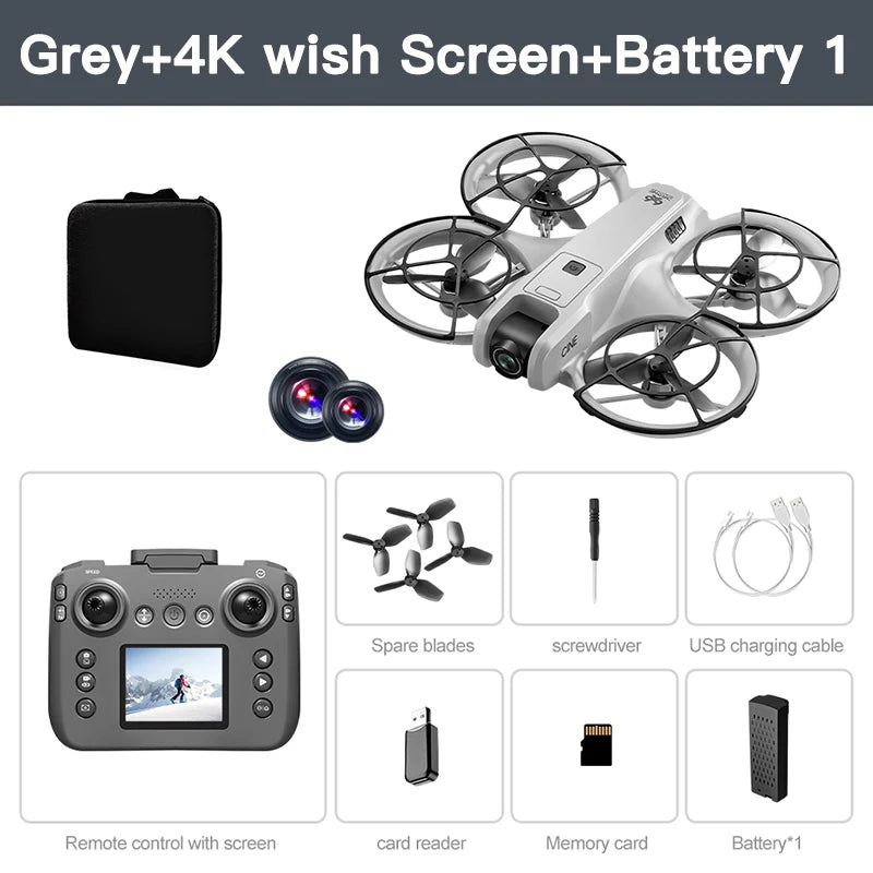 Mini dron profesional Lenovo V666 4K con doble cámara 8K, evitación inteligente de obstáculos, cuadricóptero sin escobillas, juguete RC para niños