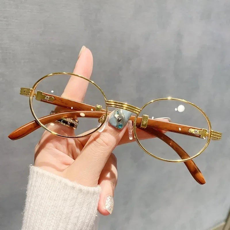 Gafas de sol ovaladas de madera para hombre y mujer, gafas de sol vintage, gafas de sol de lujo, gafas de diseño, moda