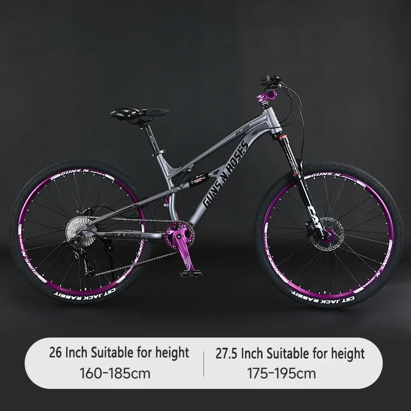 VTT Descente Suspension Souple 27,5 Pouces — 10 Vitesses Suspension Pneumatique Frein Huile