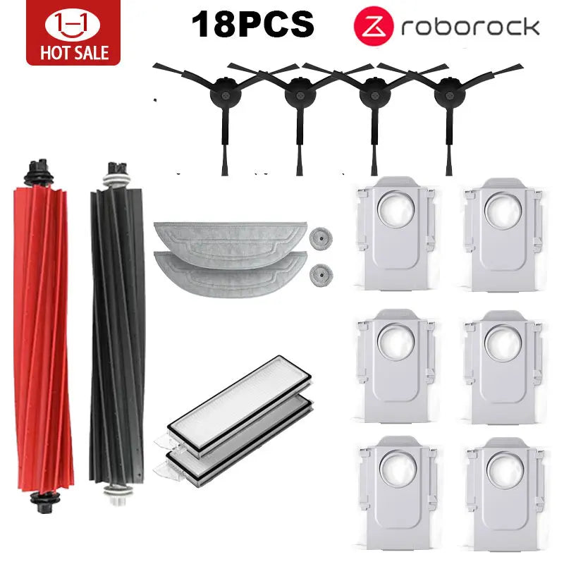 Roborock S8 MaxV Ultra robot aspirador accesorios mopa trapeadores bolsas de vacío cepillo lateral filtro piezas de repuesto reemplazables