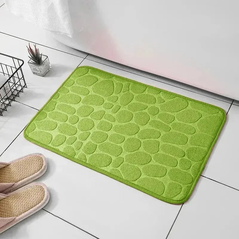 Tapis en fibre gaufrée 1 pièce, tapis antidérapant pour salle de bain et salon, tapis de sol en galets, articles ménagers