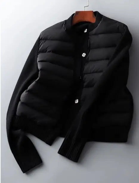 2025 Winter Patchwork Parka Women Down Jacket Ultra-Light Warm Casual Coat Female Oversized Down Outerwear