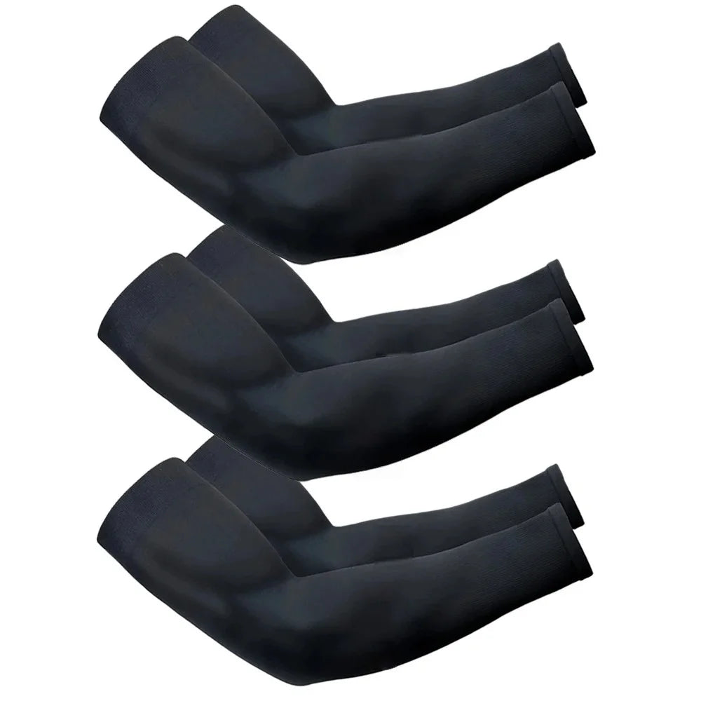3 paires de manchons de protection solaire UV pour les bras – Protection respirante, utilisables pour la conduite, les sports, la randonnée et les activités estivales en plein air