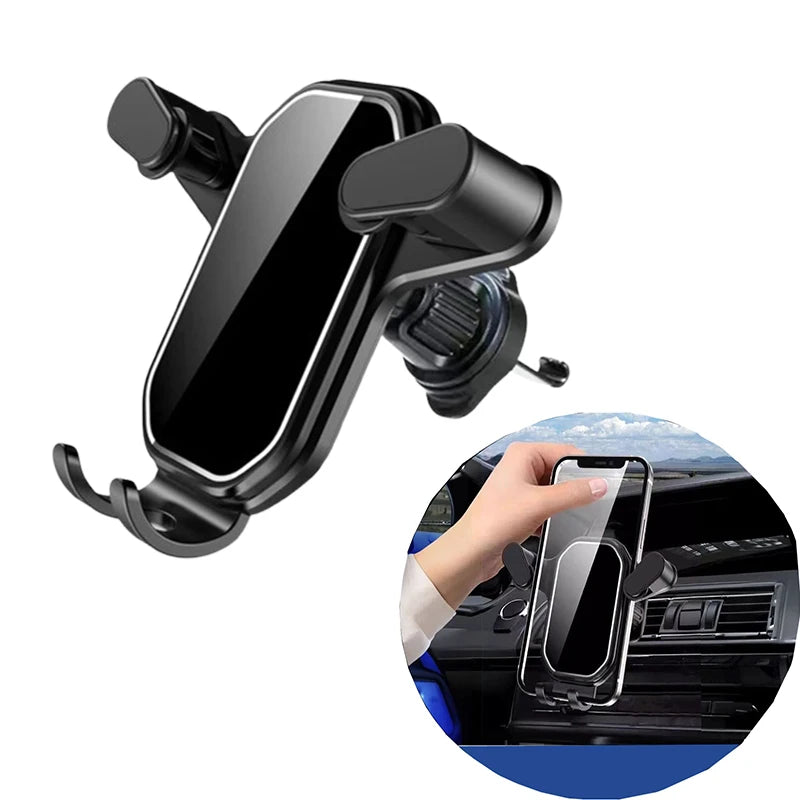 New Gravity Car Phone Mount, Vent Clip, Mobile Cell Holder, GPS Stand for Smartphone, iPhone Mobile Phone