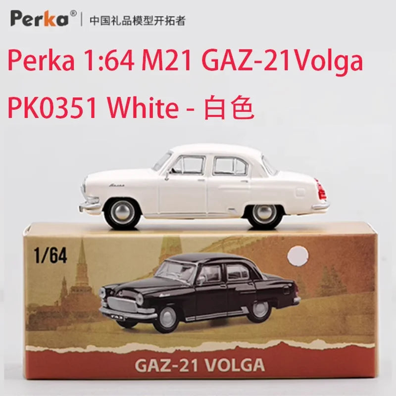 Perka - Coche de aleación M21 GAZ-21 Volga a escala 1:64, adorno, exhibición de recuerdo, colección, regalo de ocio