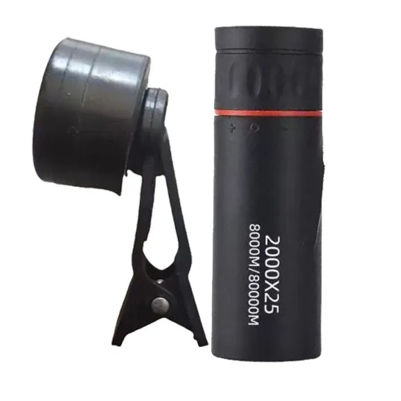 Telescopio monocular HD 2025 2000X25, compacto y portátil para viajes, senderismo, pesca, camping, observación de estrellas, conciertos y observación de aves