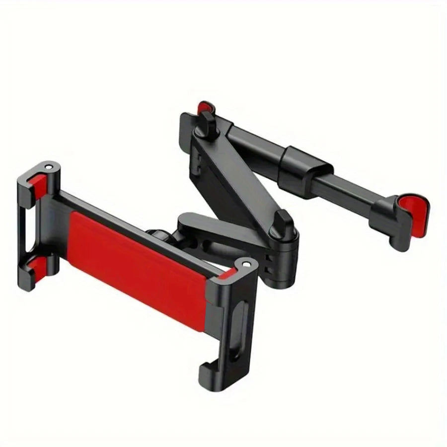 Universal car sauna rest tablet holder for iPads, and cell phones, hands-free entertainment for rear seat passengers