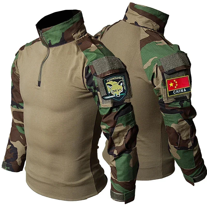 Tenues de sport tactiques d'extérieur, uniformes d'entraînement, ensembles de chasse camouflage, chemises et pantalons de randonnée pour hommes