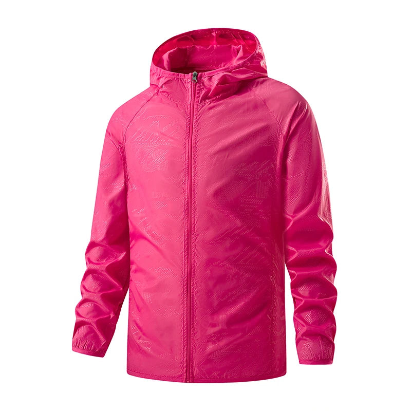 Veste de randonnée imperméable pour hommes et femmes — coupe-vent, protection solaire, camping, escalade, manteau pluie, unisexe (v2)