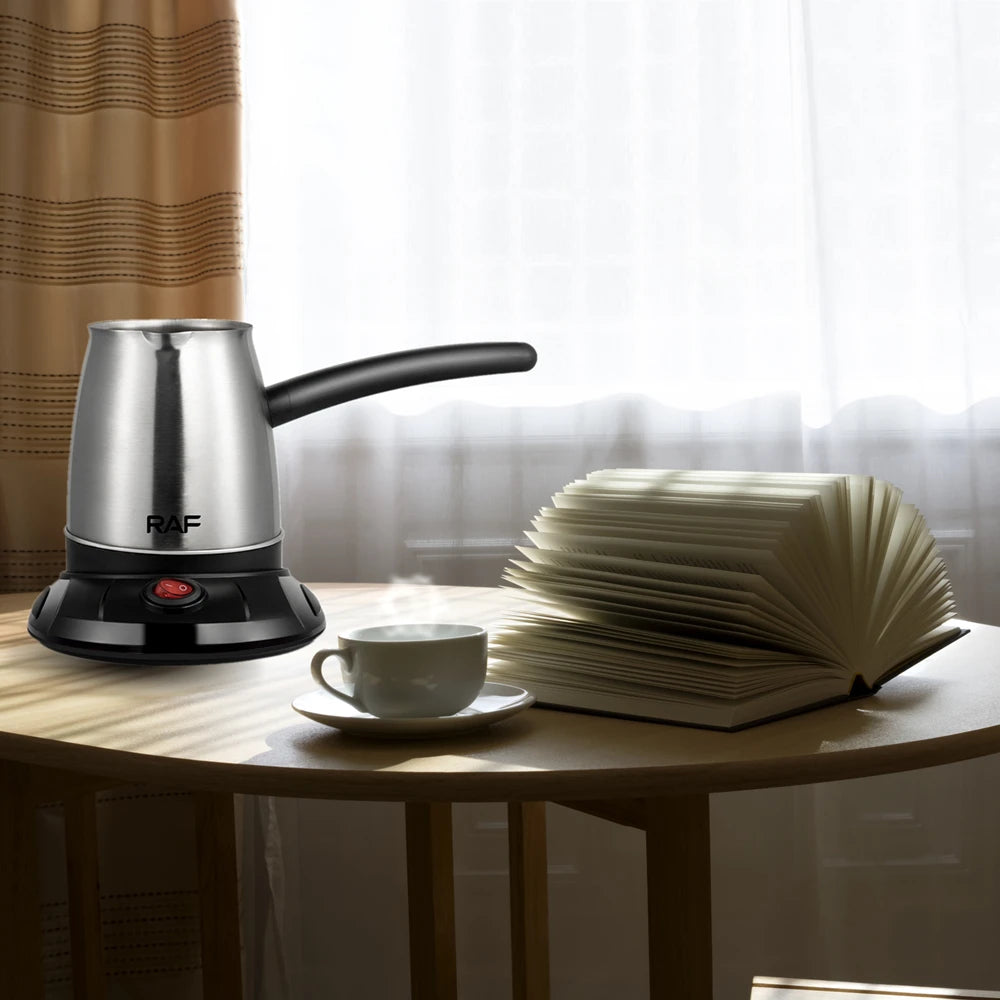 Cafetera eléctrica portátil para casa y oficina, cafetera moka italiana, cafetera griega turca, regalo, 600W