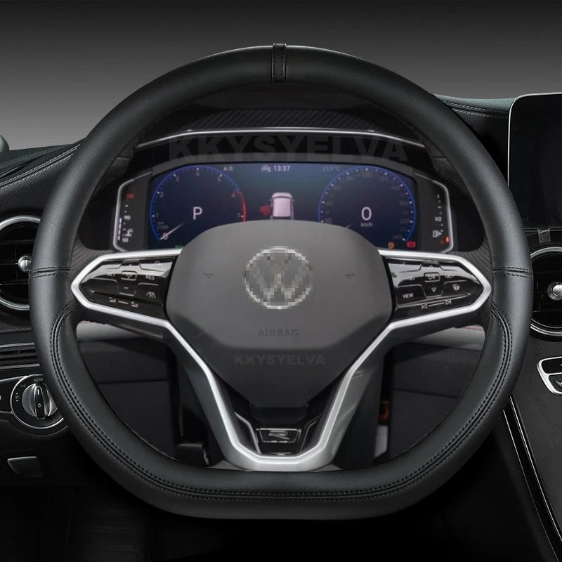 Housse de volant de voiture en forme de D — compatible plusieurs modèles 2015-2021