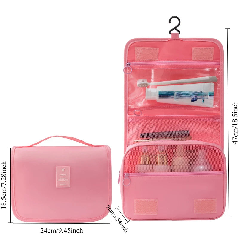 Sac de Maquillage Voyage — Organisateur Toilette Imperméable Crochet Salle de Bain