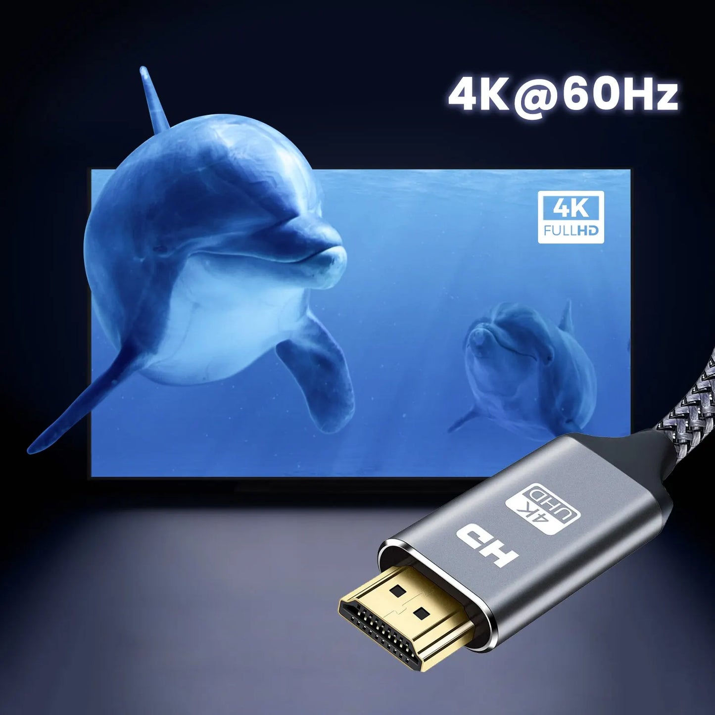 NIERBO-Cable HDMI 2.0 4K para PS4 PS3 Xbox Fire TV Stick, reproductor Blue Ray HDR, Ethernet de alta velocidad, 4K, 60Hz, macho, 3 pies, 6 pies, 10 pies