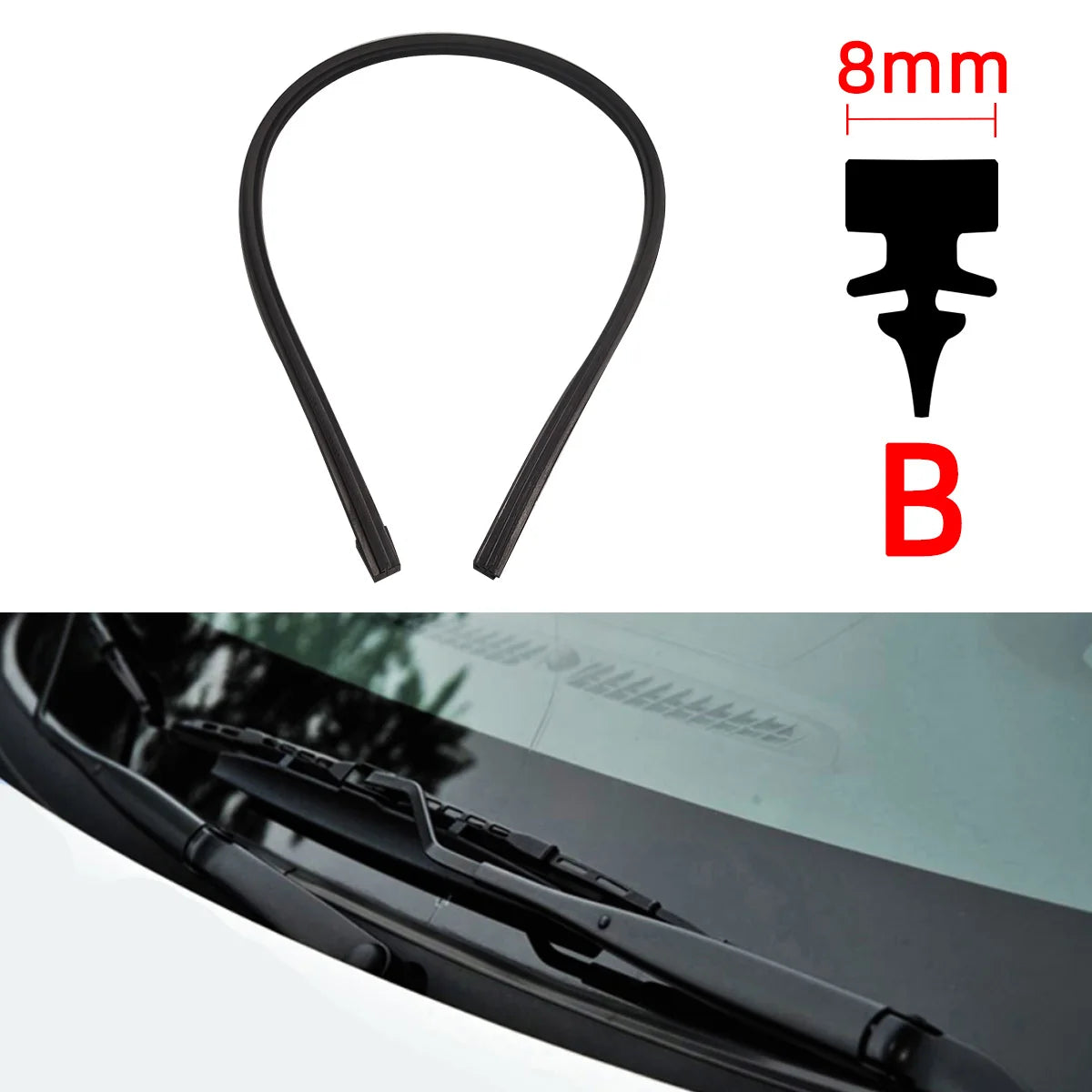 Recambios de limpiaparabrisas para coche, todas las estaciones, tiras de goma natural, piezas de repuesto, todos los tipos adecuados para 14 a 32 pulgadas