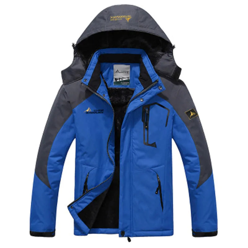 Men's Windproof Parka, Thick Warm Windproof Fur Coats, Hooded Military Style, Men's Anorak Winter Jackets