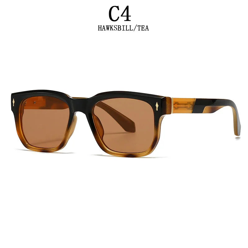 Gafas de sol vintage 2025 para hombre, gafas de sol cuadradas de vacaciones para mujer, gafas retro a la moda, gafas de sol para mujer, gafas de sol para hombre