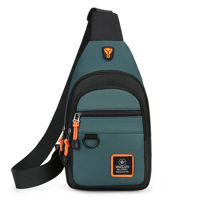 Bolso de pecho informal de Nylon para hombre, pequeño bolso de hombro para correr, ciclismo, cinturón, deporte al aire libre, bolso cruzado, riñonera de viaje para teléfono