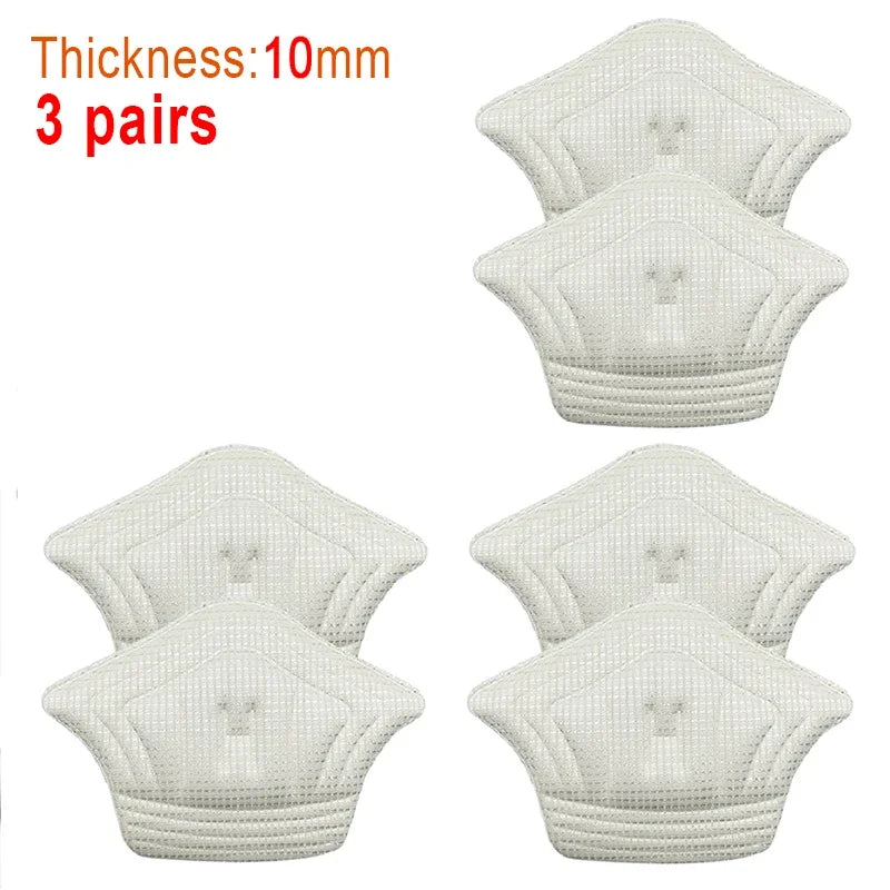 Semelles intérieures Patch coussinets de talon pour chaussures de Sport, autocollant arrière, taille réglable, anti-usure, coussin de pieds, insertion de semelle intérieure, 3 paires/6 pièces