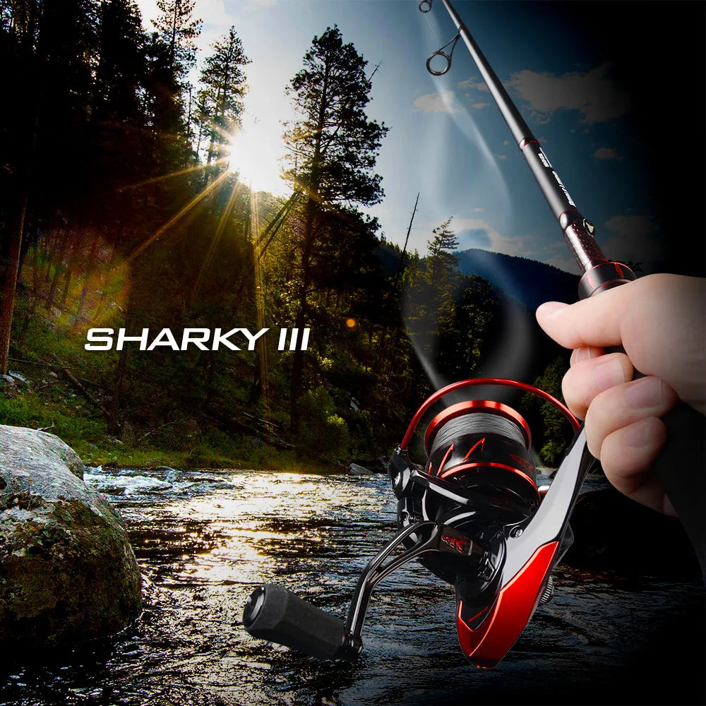 KastKing Sharky III Moulinet de Pêche — 10+1 Roulements, 18 kg Frein, Corps Métal, Eau Douce & Salée