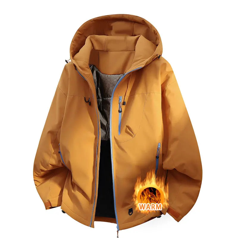 Thickened Winter Jacket Warm Waterproof Windproof Warm Sport Jacket Casual Men Women Sport Hiking Running Hooded Casual Warm Coat