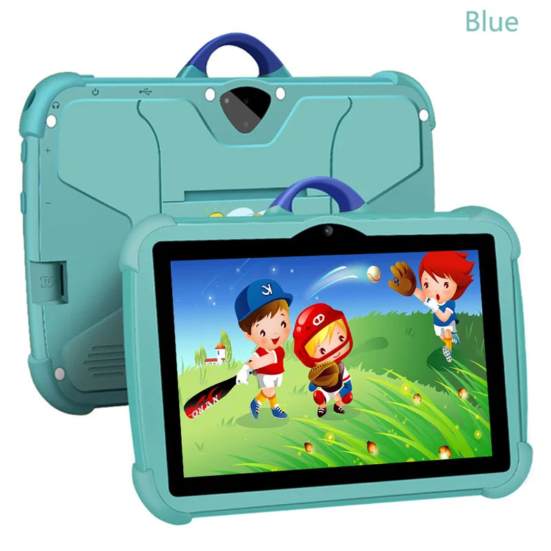 Tablet PC infantil de 7 pulgadas con Android 13 Quad Core 4GB RAM 64GB ROM Aprendizaje educativo Diseño simple barato favorito de los niños