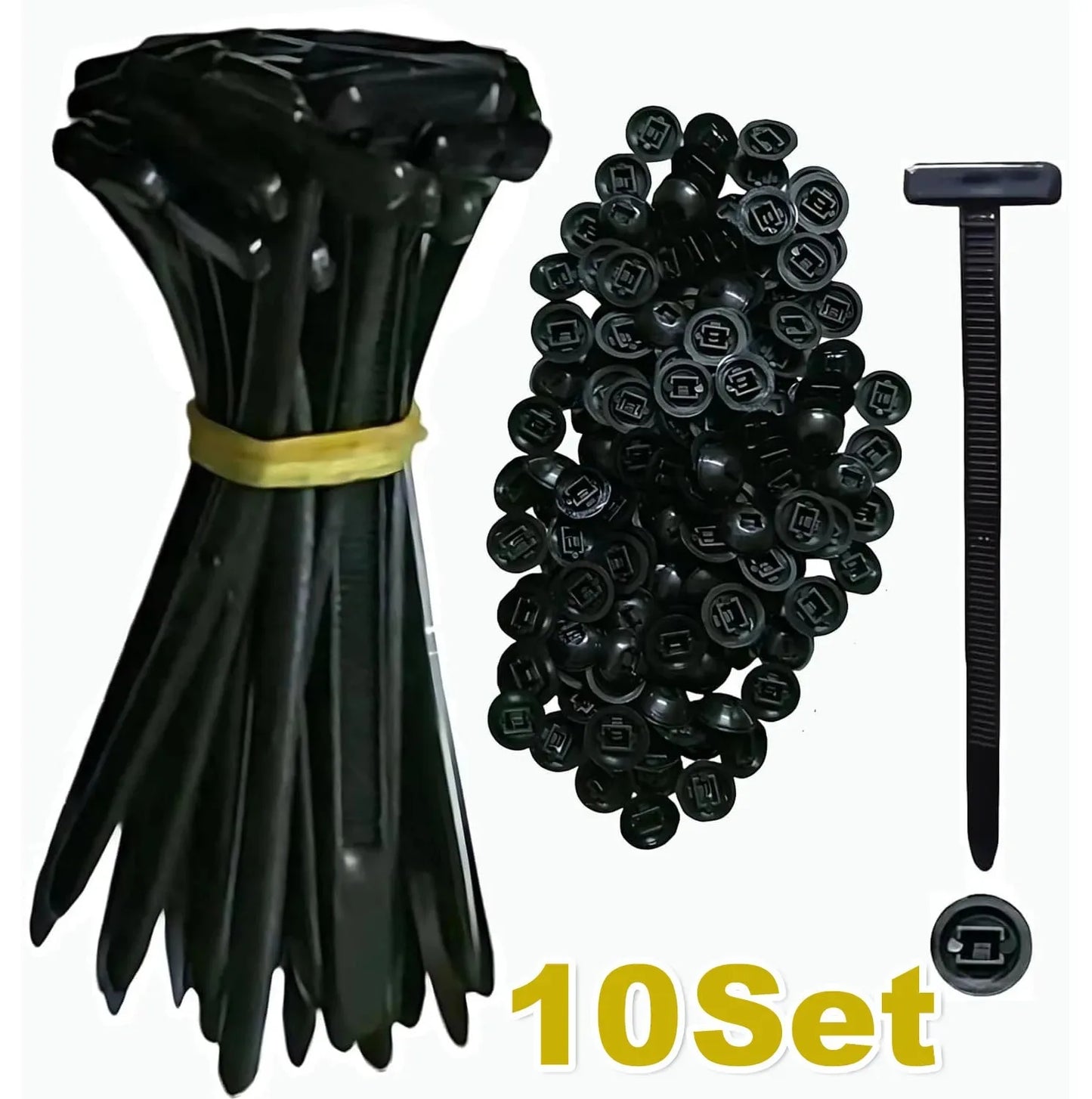 Boucle Nylon Attache Câble Voiture — Clip Remplacement Garde-Boue Panneau Moteur