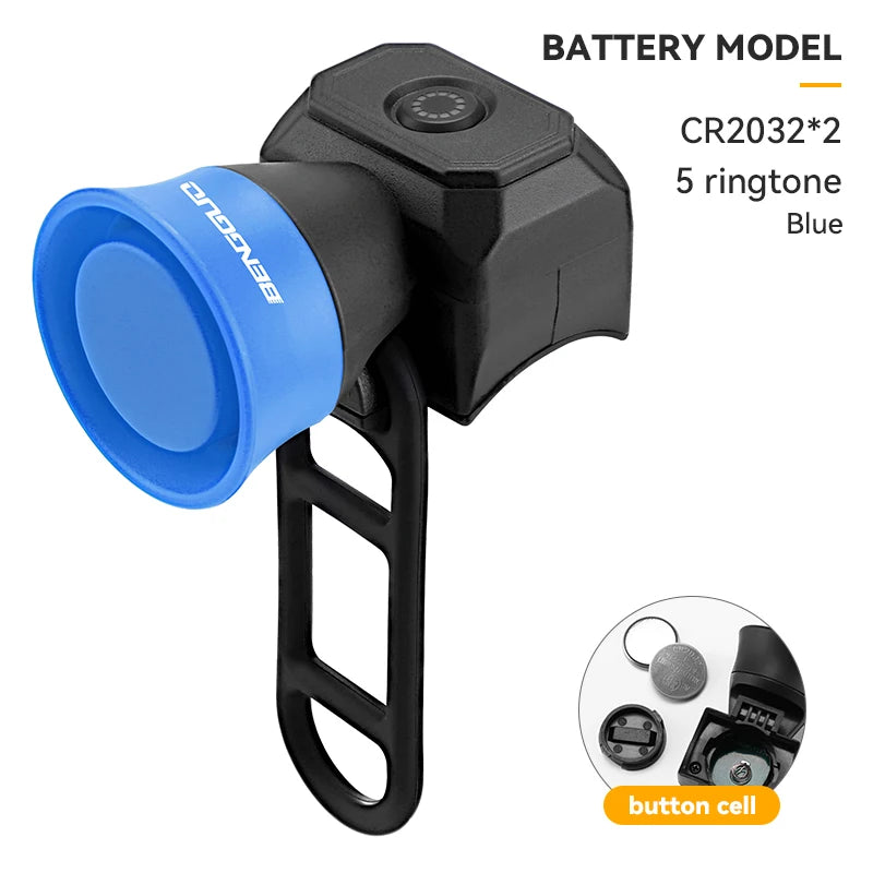 Klaxon de vélo électrique 130db klaxon de vélo fort pour adultes enfants VTT/Scooter/Ebike cloches de vélo électroniques étanches