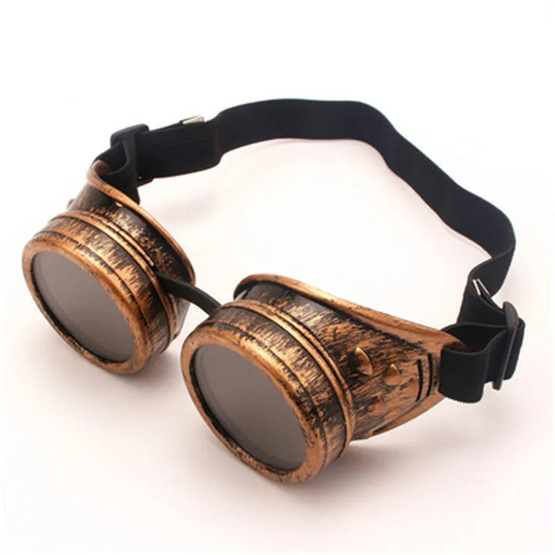 Lunettes de soleil mode Steampunk rondes surdimensionnées — soudage, Punk, Cosplay, couleurs lentille