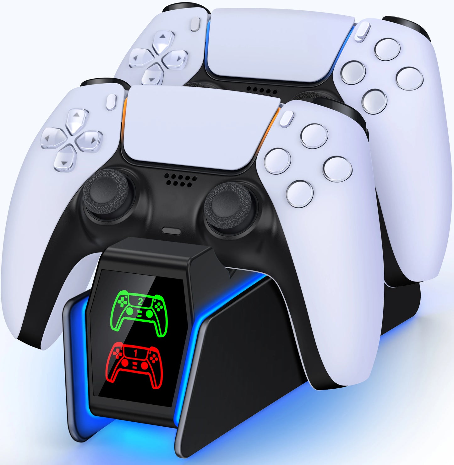 Station de charge double pour manette de jeu — chargeur rapide, indicateur LED, support d'accueil