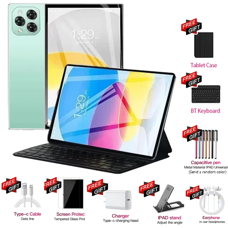 Tablette PC 11 pouces Android 14 — 22 Go RAM, 2 To ROM, double SIM, 5G, WiFi, écran 4K