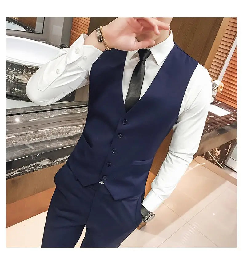 Gilet d'affaires formel pour homme slim — grande taille, décontracté, M-6XL