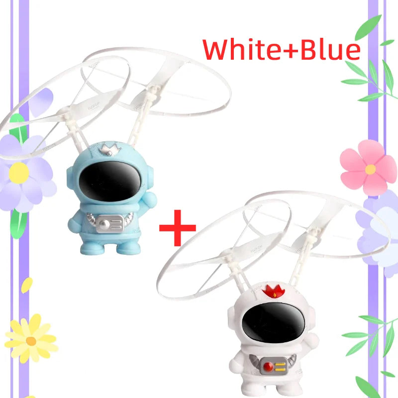 Flying Robot Drone with Lights for Kids, Hand-Controlled Mini Drone, Outdoor Toys, Gift