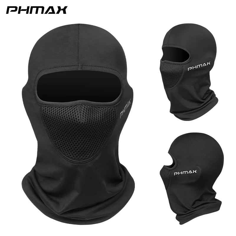PHMAX Mascarilla de montar para motocicleta, protección contra el viento y el calor, transpirable, máscara facial completa, pasamontañas, sombrero, bufanda, gorra, moto, motociclista, gorra de viento