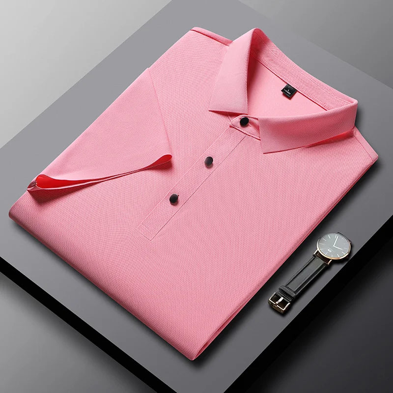 Polo homme 3 boutons décontracté — travail, séchage rapide, manches courtes, golf, grandes tailles