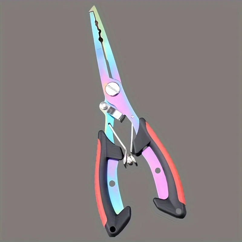 Pince de pêche multifonctionnelle, coupe-ligne en acier inoxydable, ouvre-anneau fendu Portable, outil de pêche 1 pièce