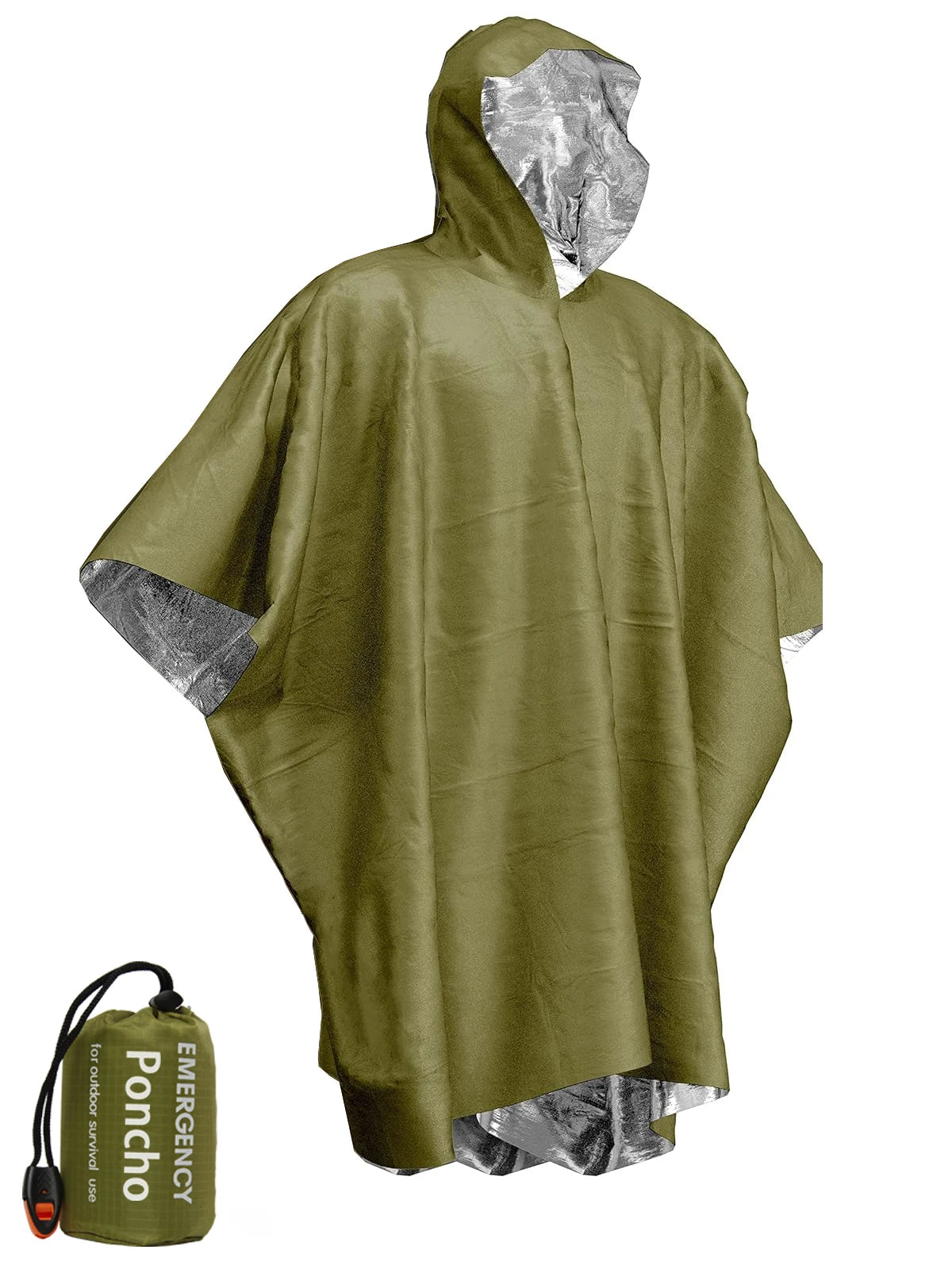 Poncho de pluie d'urgence, couverture thermique, résistant aux intempéries, équipement de Camping de survie en plein air, Gadgets de survie