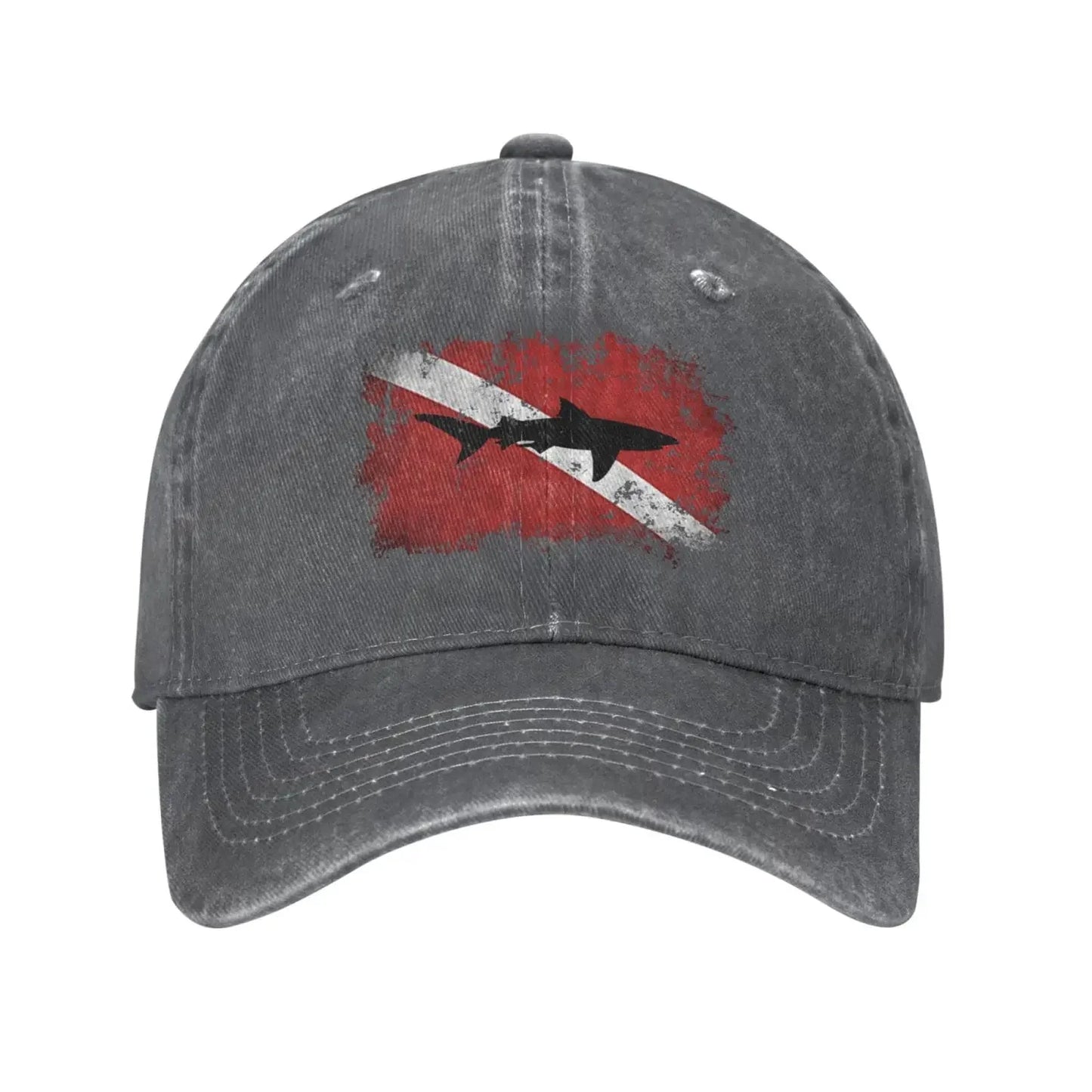 Gorra deportiva retro unisex de mezclilla, Snapback ajustable, gorra de béisbol de vaquero lisa, sensación de buceo de tiburón vintage